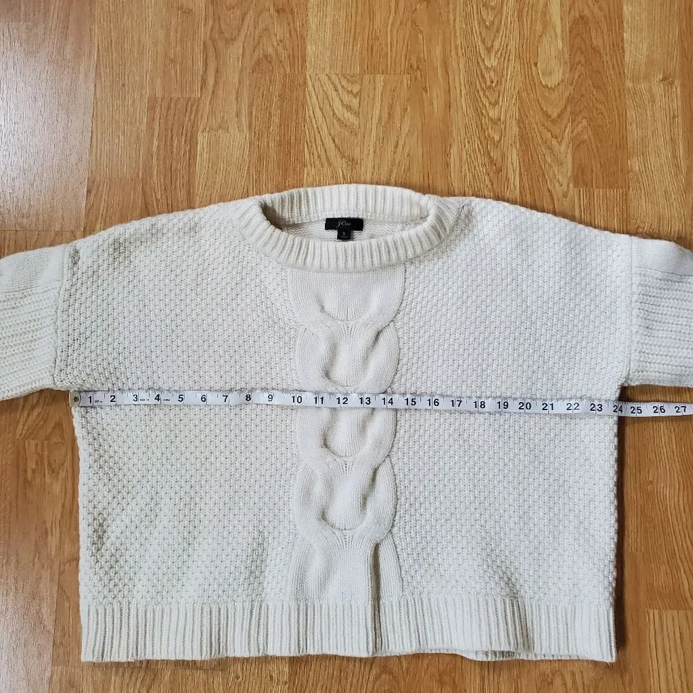 J.Crew Cable-knit Balloon Sleeve Sweater sz Sm